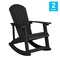 Flash Furniture 2 PK Black Poly Resin Adirondack Rocking Chairs JJ-C14705-BK-2-GG - alternate 4